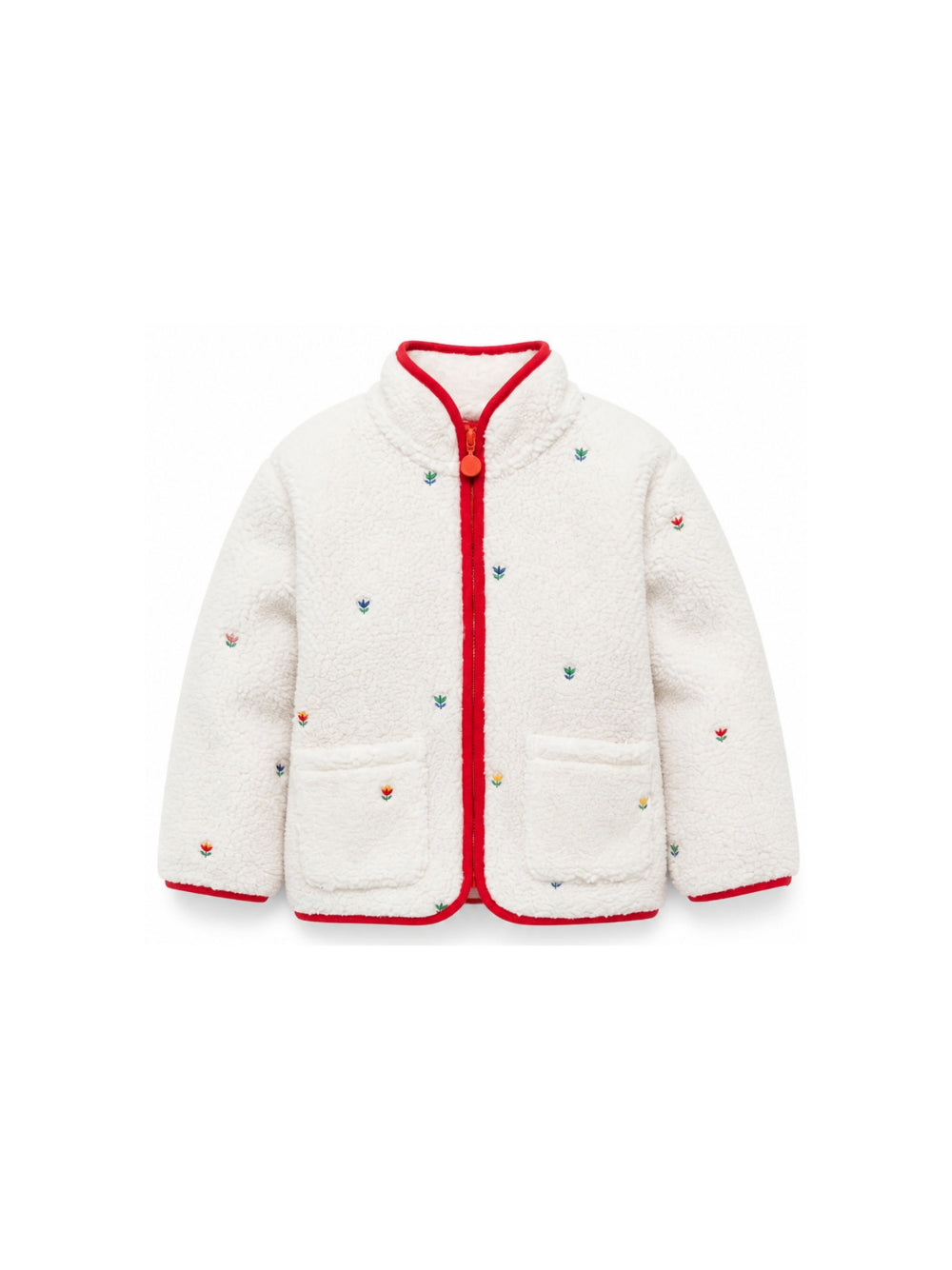 Giubbino per bambina Stella McCartney Kids bianco con ricami floreali TZ2A47 Z3881 189EM STELLA McCARTNEY KIDS