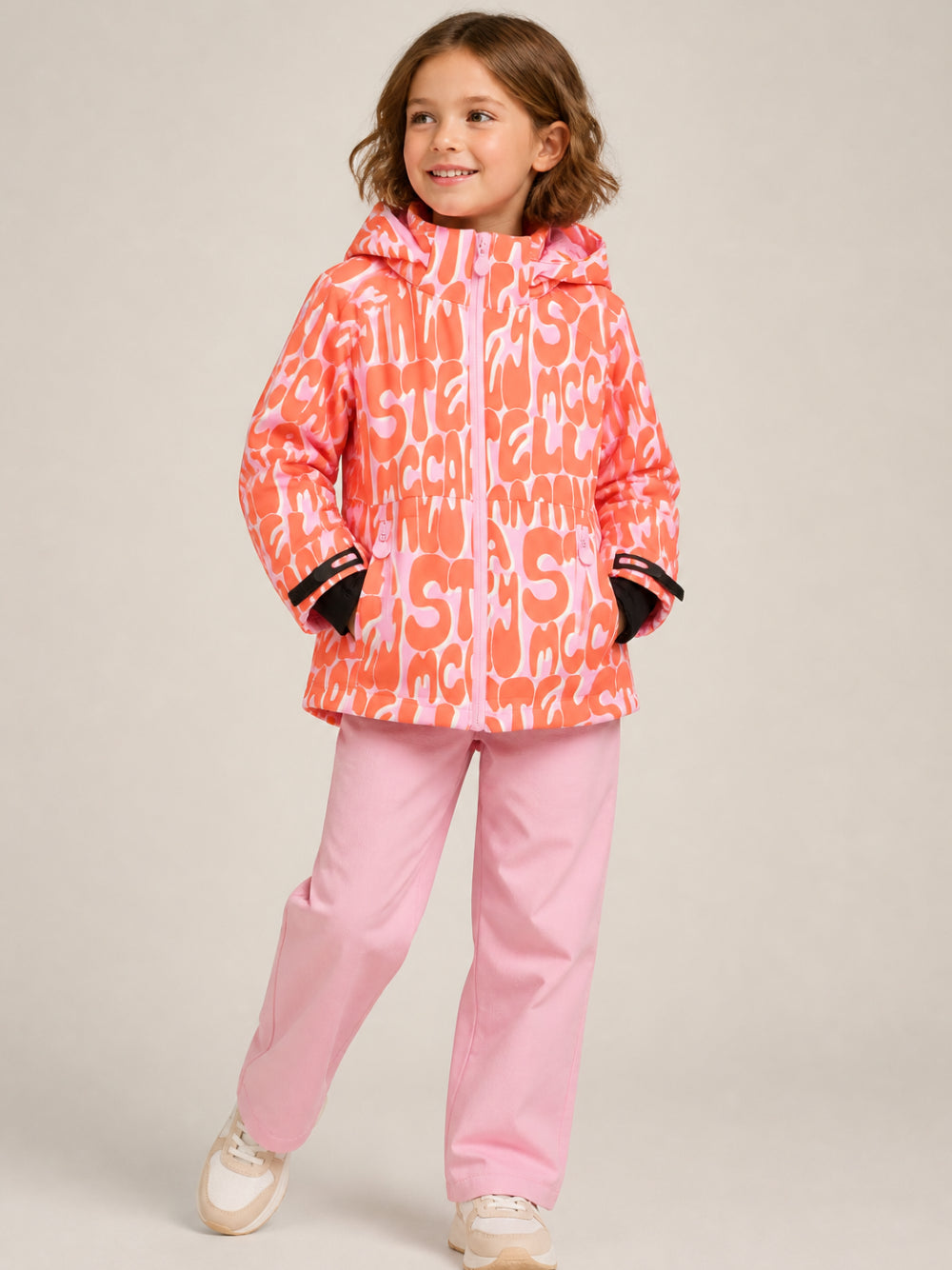 Giacca per bambina Stella McCartney Kids multicolore con logo e cappuccio TZ2C37 Z3971 50GMC STELLA McCARTNEY KIDS