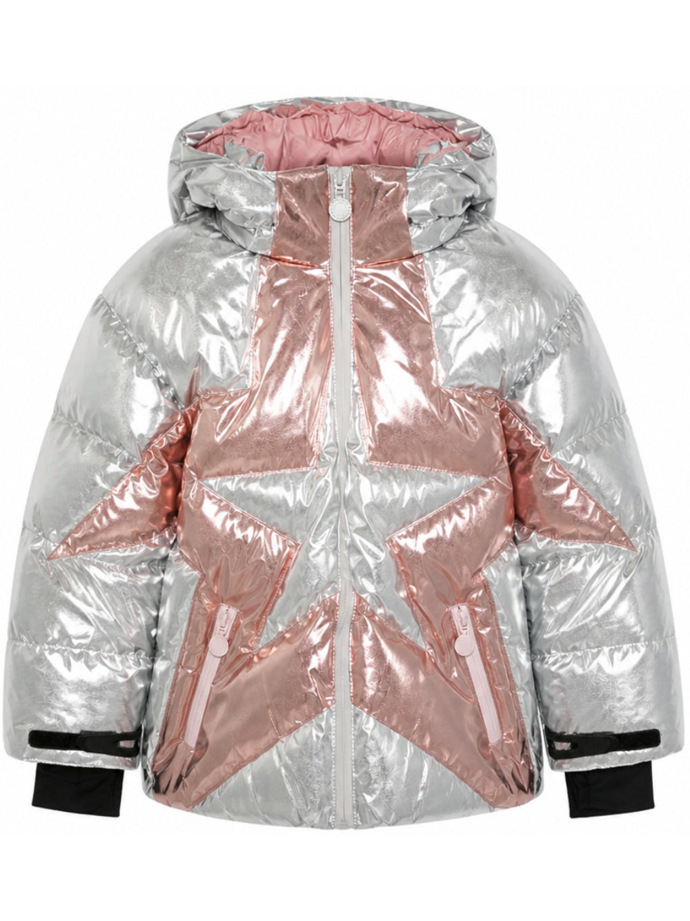 Piumino per bambina Stella McCartney Kids argento con motivo a stella TZ2C47 Z3967 925 STELLA McCARTNEY KIDS