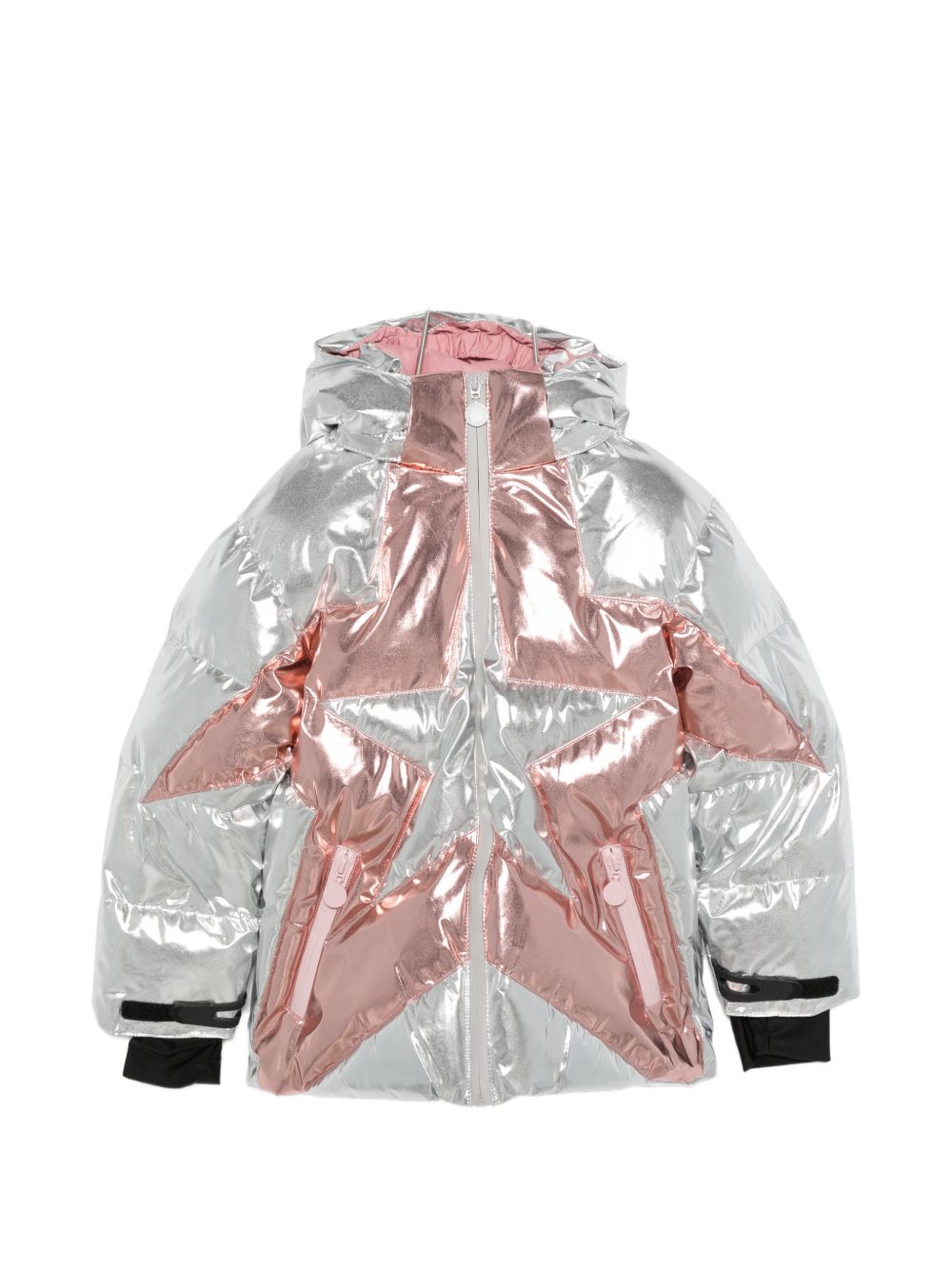 Piumino per bambina Stella McCartney Kids argento con motivo a stella TZ2C47 Z3967 925 STELLA McCARTNEY KIDS