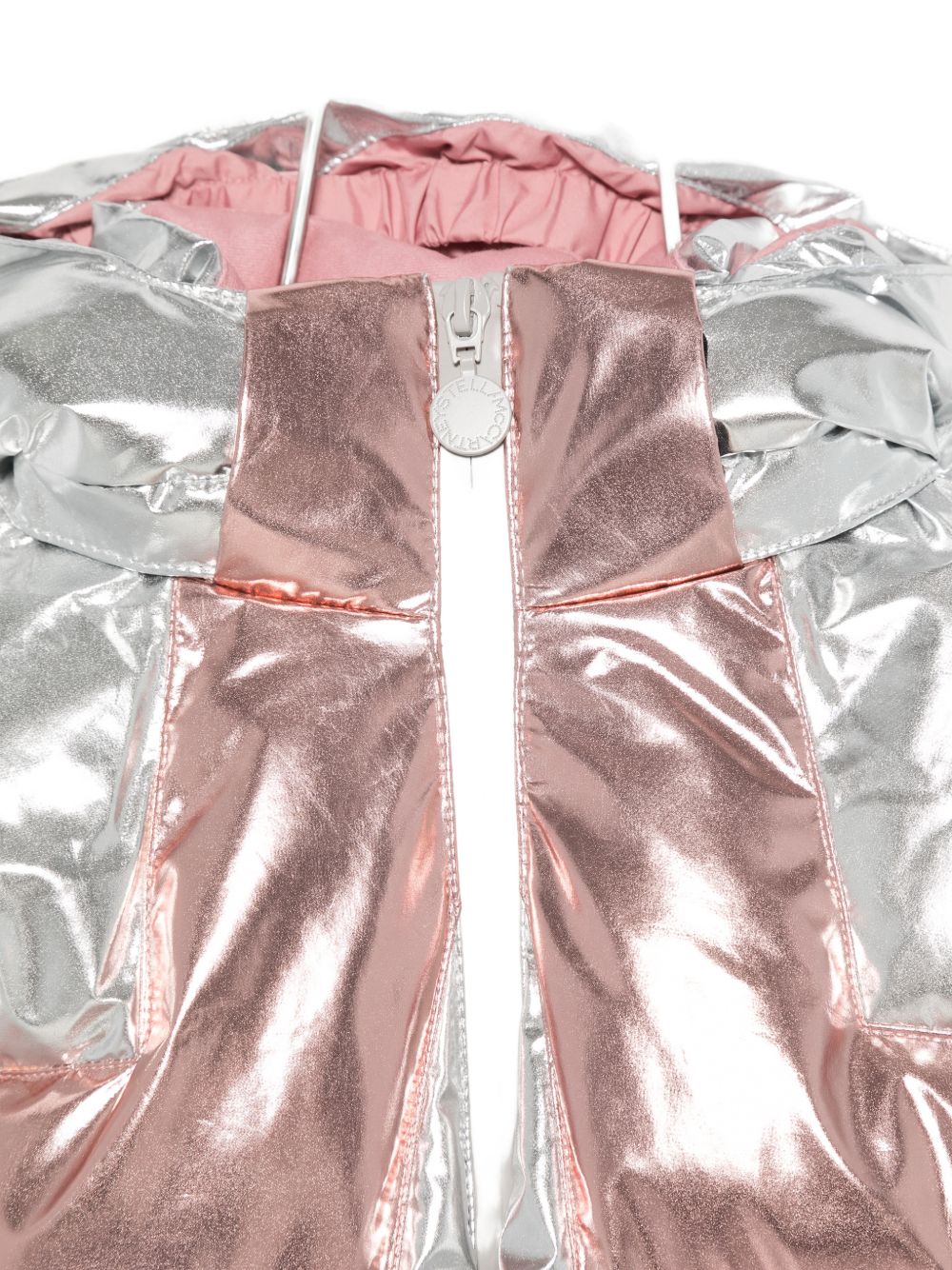 Piumino per bambina Stella McCartney Kids argento con motivo a stella TZ2C47 Z3967 925 STELLA McCARTNEY KIDS