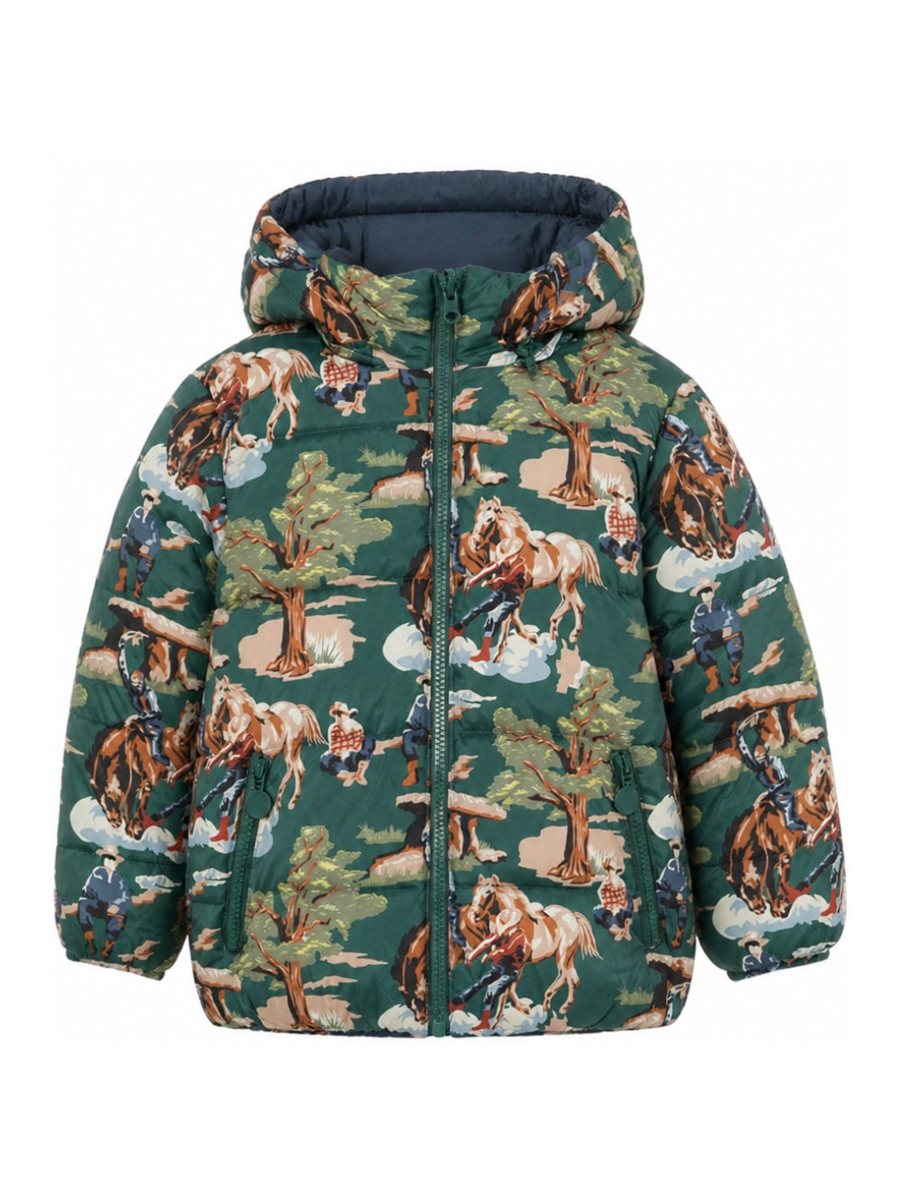 Giubbino per bambino Stella McCartney Kids verde con stampa grafica all-over TZ2H57 Z3956 737MC STELLA McCARTNEY KIDS