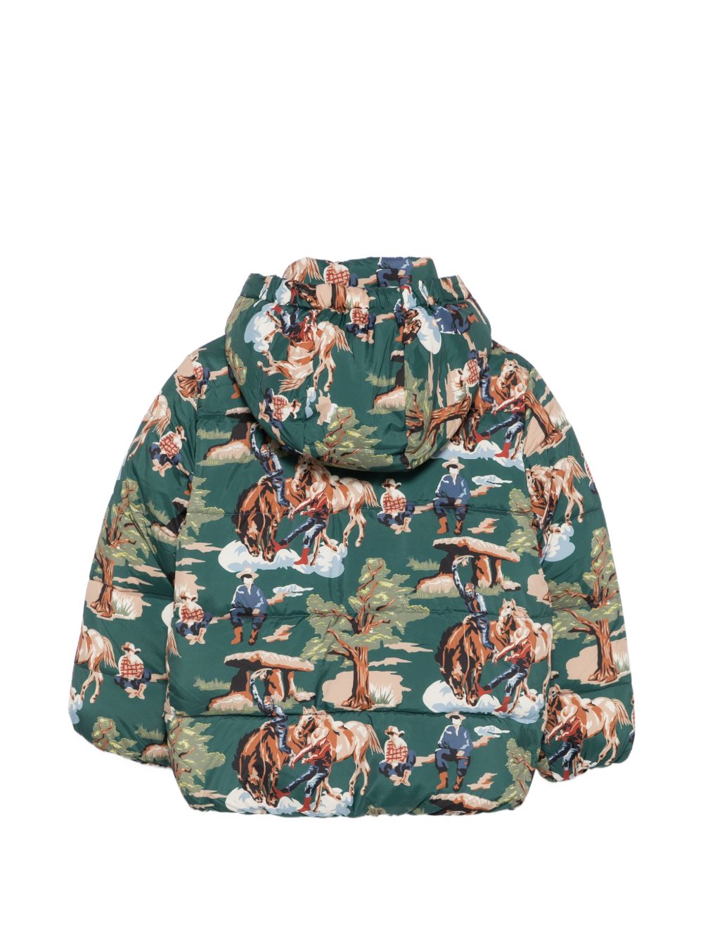 Giubbino per bambino Stella McCartney Kids verde con stampa grafica all-over TZ2H57 Z3956 737MC STELLA McCARTNEY KIDS