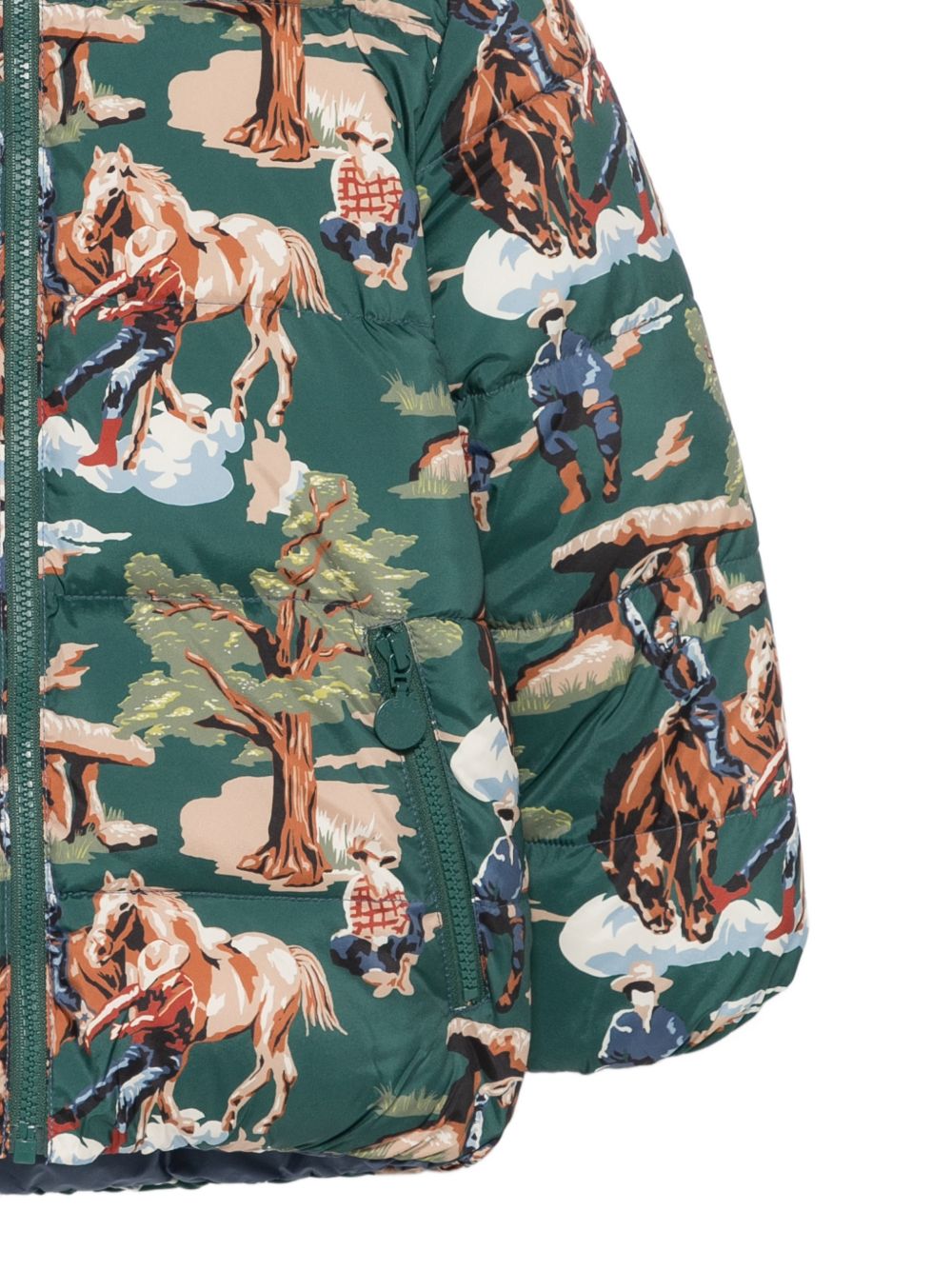 Giubbino per bambino Stella McCartney Kids verde con stampa grafica all-over TZ2H57 Z3956 737MC STELLA McCARTNEY KIDS