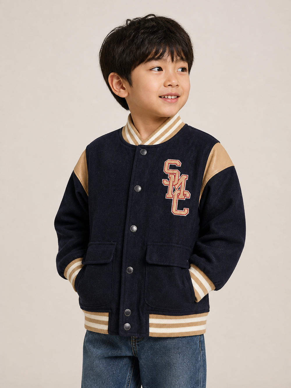 Giacca per bambino Stella McCartney Kids blu in stile college TZ2I17 Z4071 61L STELLA McCARTNEY KIDS