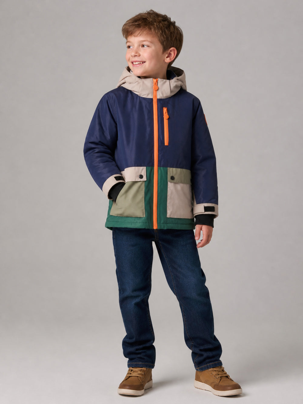 Piumino per bambino Stella McCartney Kids multicolore con design color-block TZ2I77 Z0432 999 STELLA McCARTNEY KIDS