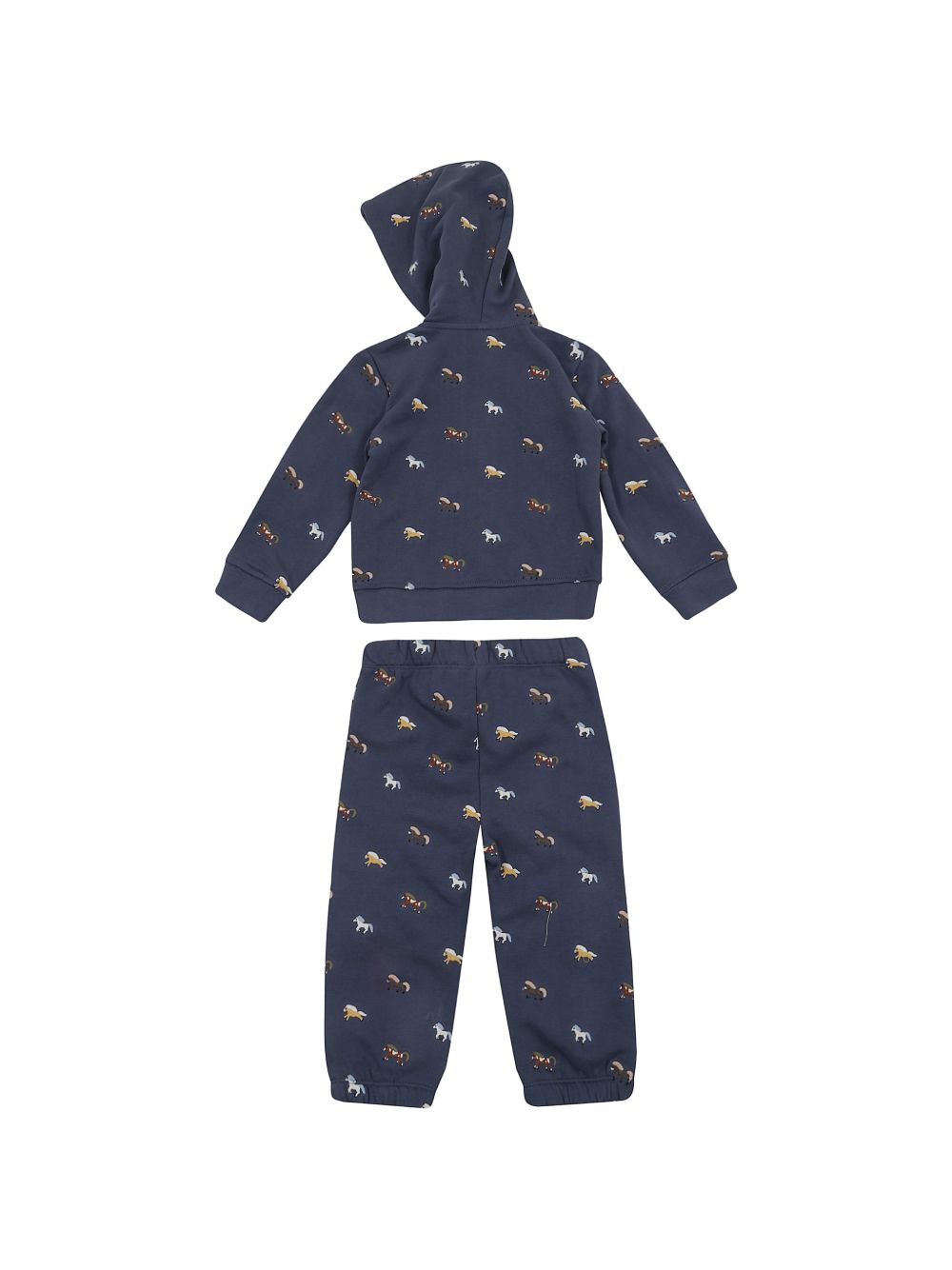 Tuta sportiva per neonata Stella McCartney Kids blu con ricamo cavalli all-over TZ3310 Z4024 657EM STELLA McCARTNEY KIDS