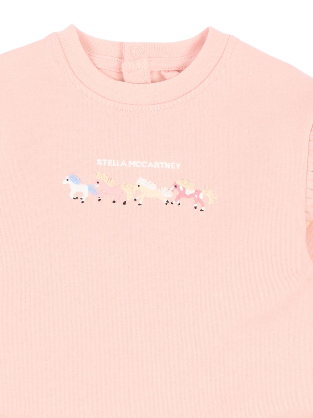 Felpa per neonata Stella McCartney Kids rosa con ricamo sul davanti TZ4030 Z3059 50M STELLA McCARTNEY KIDS