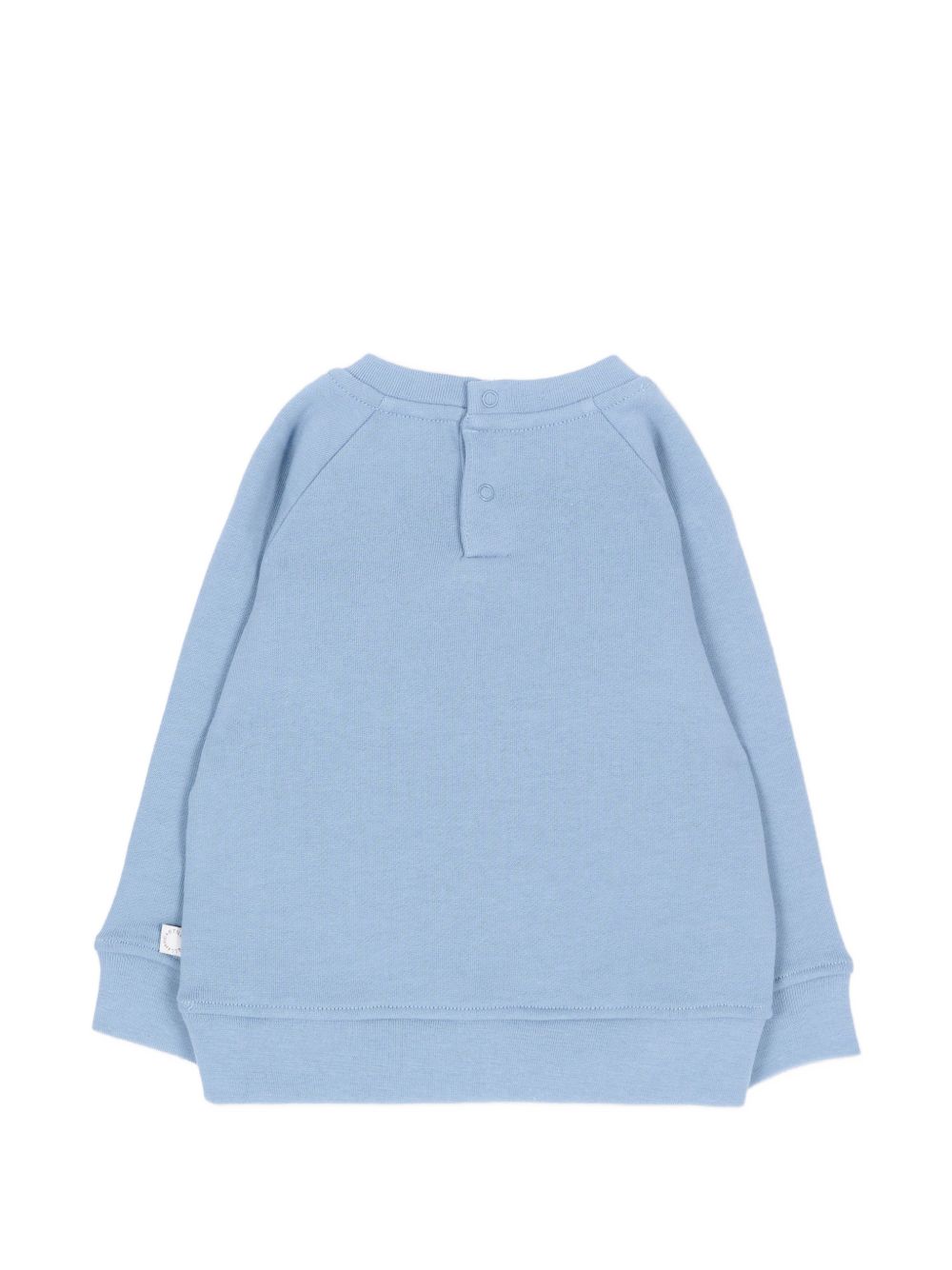 Felpa per neonato Stella McCartney Kids azzurra con cavalli ricamati sul davanti TZ4330 Z3059 643 STELLA McCARTNEY KIDS