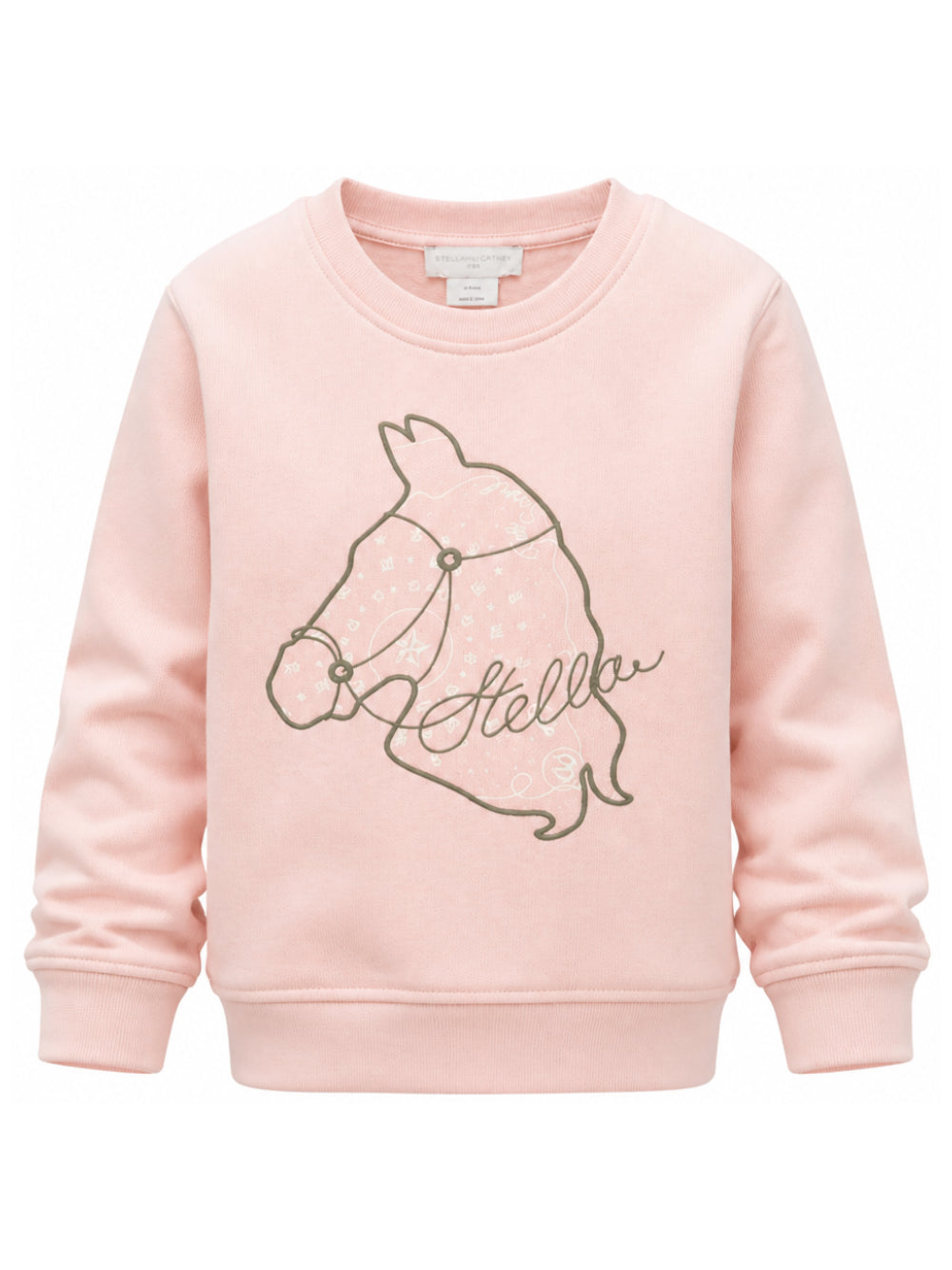 Felpa per bambina Stella McCartney Kids rosa con ricamo sul davanti TZ4B70 Z3059 50M STELLA McCARTNEY KIDS
