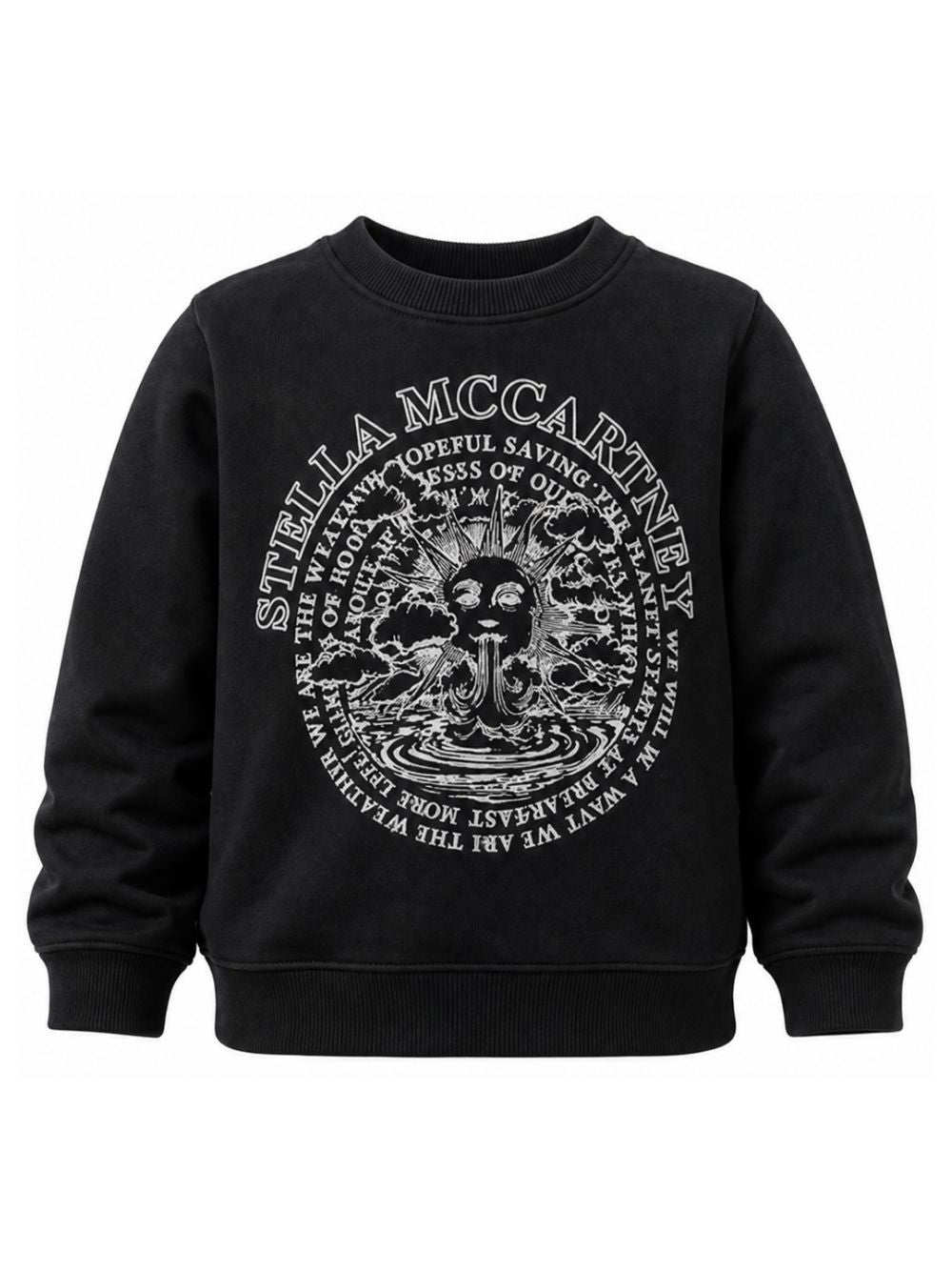 Felpa per bambini Stella McCartney Kids nera con stampa grafica sul davanti TZ4C30 Z3826 961 STELLA McCARTNEY KIDS