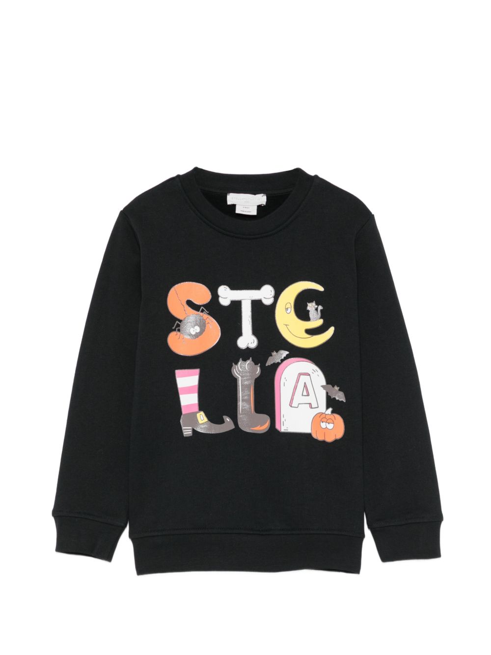 Felpa per bambini Stella McCartney Kids nera con stampa grafica TZ4C70 Z3059 930 STELLA McCARTNEY KIDS