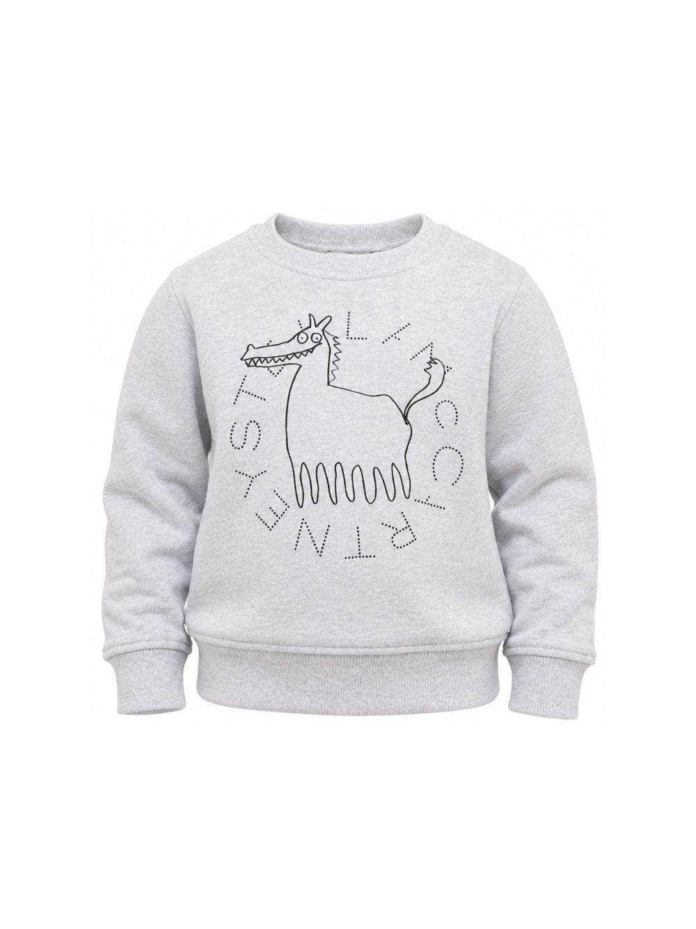 Felpa per bambino Stella McCartney kids grigia con stampa grafica TZ4P60 Z4016 807 STELLA McCARTNEY KIDS