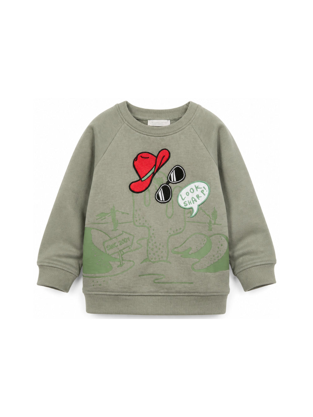 Felpa per bambino Stella McCartney Kids verde con stampa grafica TZ4P70 Z3059 774 STELLA McCARTNEY KIDS