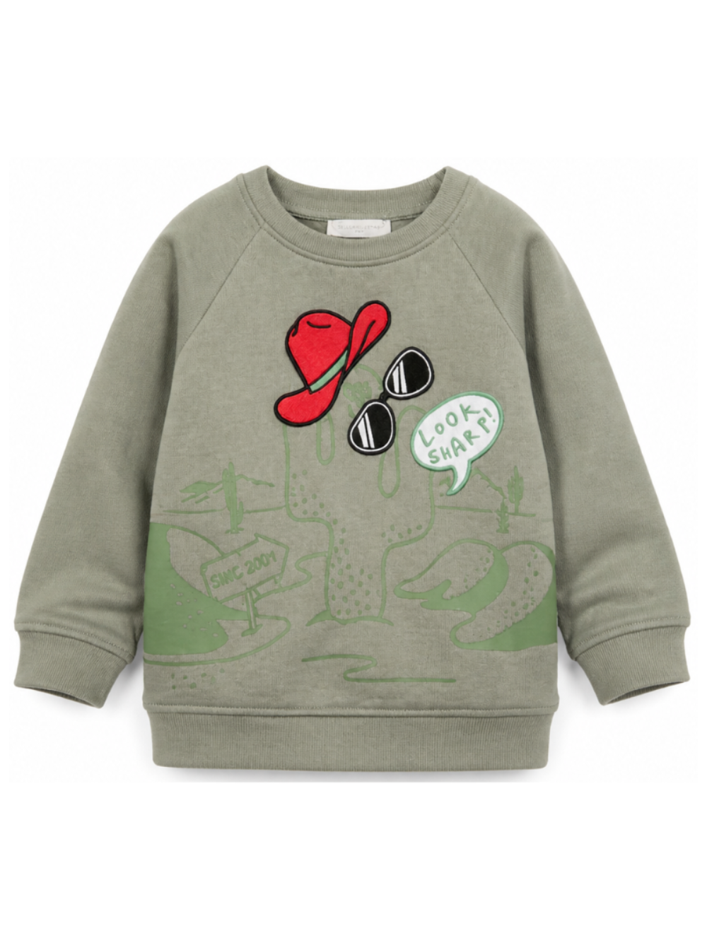 Felpa per bambino Stella McCartney Kids verde con stampa grafica TZ4P70 Z3059 774 STELLA McCARTNEY KIDS