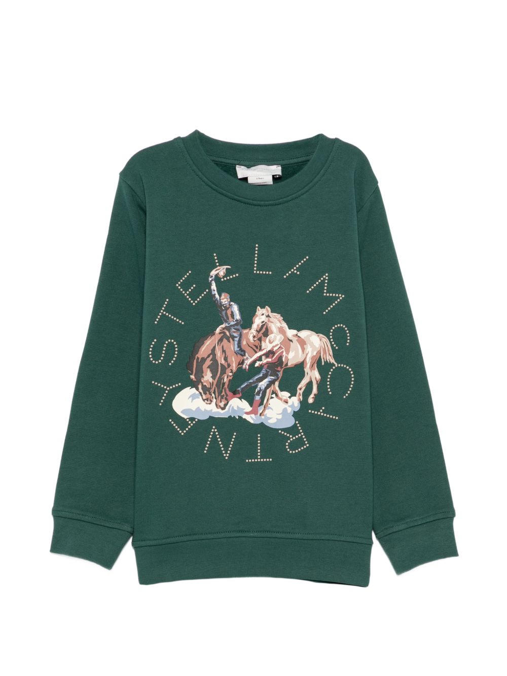 Felpa per bambino Stella McCartney Kids verde con stampa grafica TZ4P90 Z3059 737 STELLA McCARTNEY KIDS