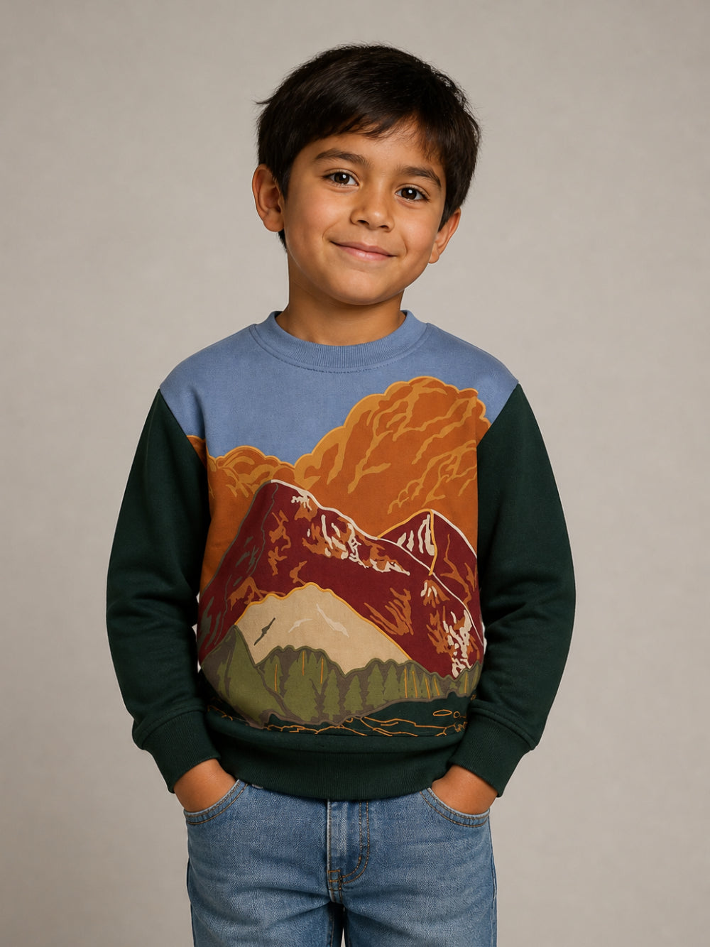 Felpa per bambino Stella McCartney Kids multicolore con stampa grafica TZ4Q10 Z3059 999 STELLA McCARTNEY KIDS