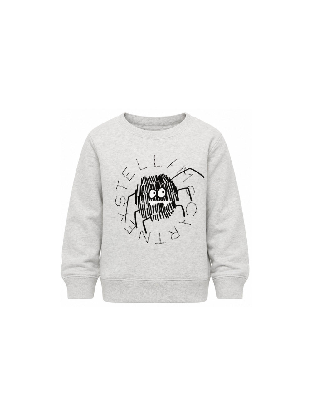 Felpa per bambino Stella McCartney Kids grigia con ragnetto sul davanti TZ4R50 Z3059 807 STELLA McCARTNEY KIDS