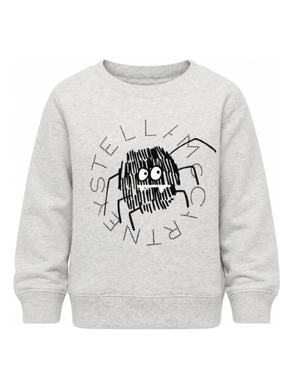 Felpa per bambino Stella McCartney Kids grigia con ragnetto sul davanti TZ4R50 Z3059 807 STELLA McCARTNEY KIDS