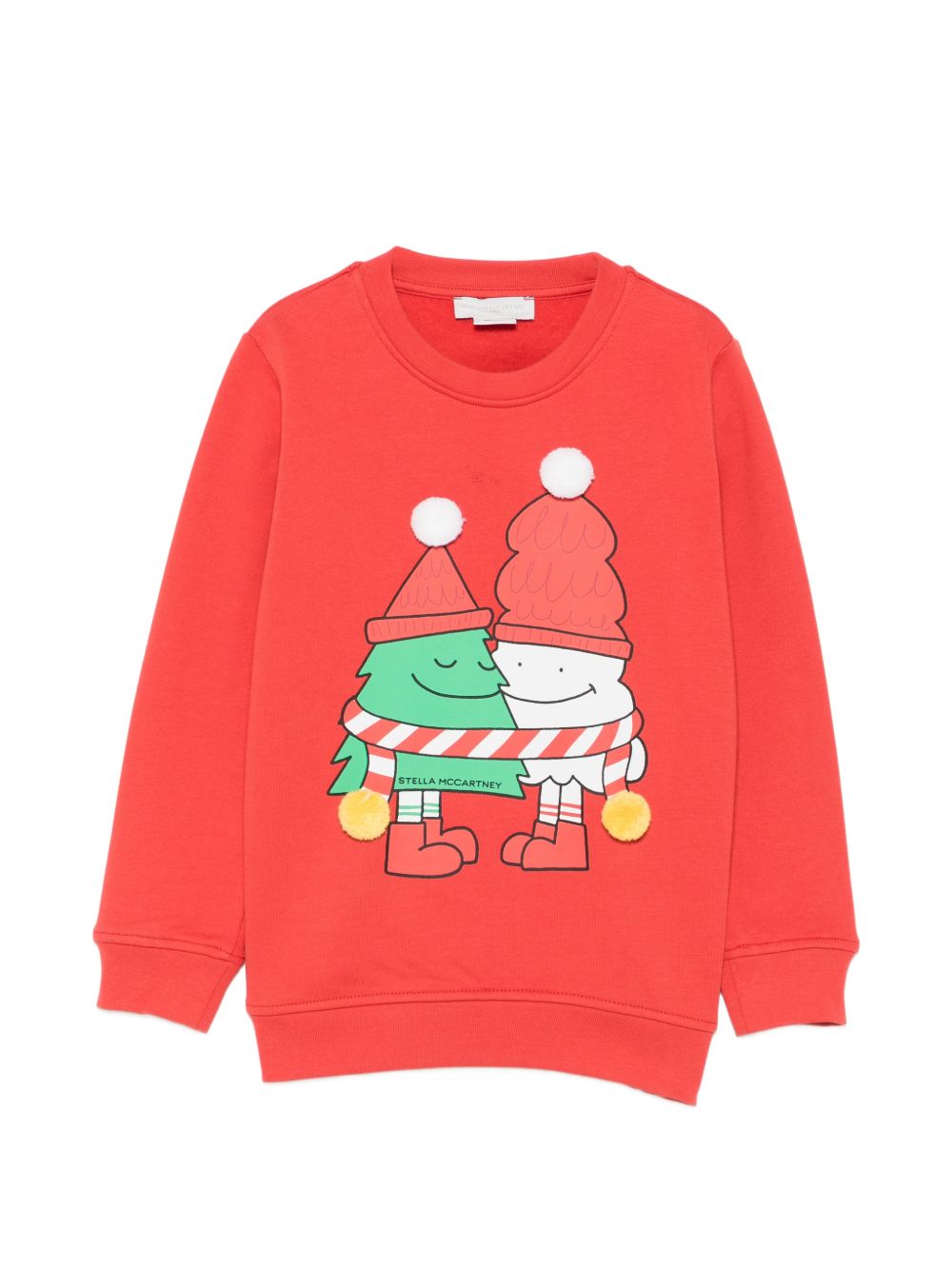 Felpa per bambino Stella McCartney Kids rossa con stampa grafica natalizia TZ4R70 Z3059 421 STELLA McCARTNEY KIDS