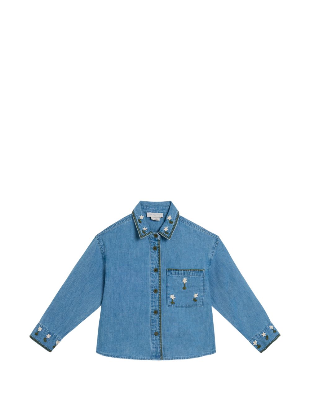 Giacca per bambina Stella McCartney Kids in denim con ricamo a fiori TZ5A10 Z0522 606 STELLA McCARTNEY KIDS