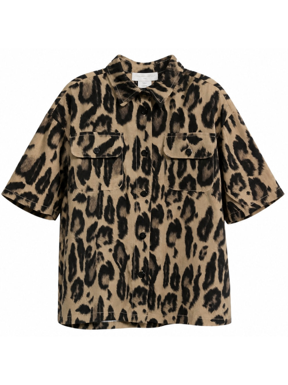 Camicia per bambina Stella McCartney Kids beige con stampa leopardata TZ5A23 Z3923 132NE STELLA McCARTNEY KIDS