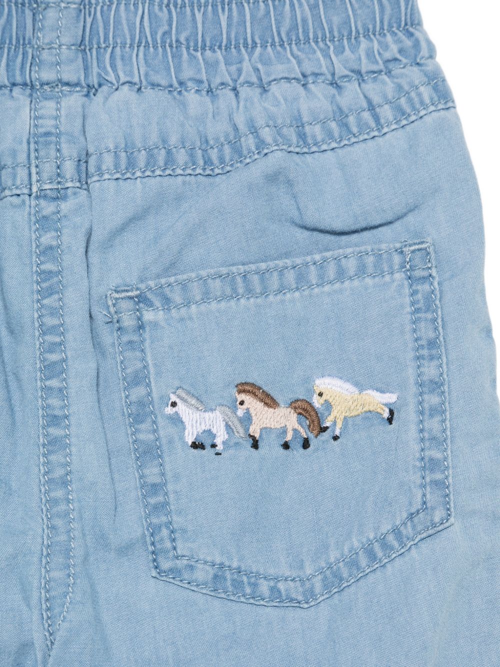 Jeans per neonato Stella McCartney Kids in denim con cavalli ricamati TZ6040 Z0161 600 STELLA McCARTNEY KIDS