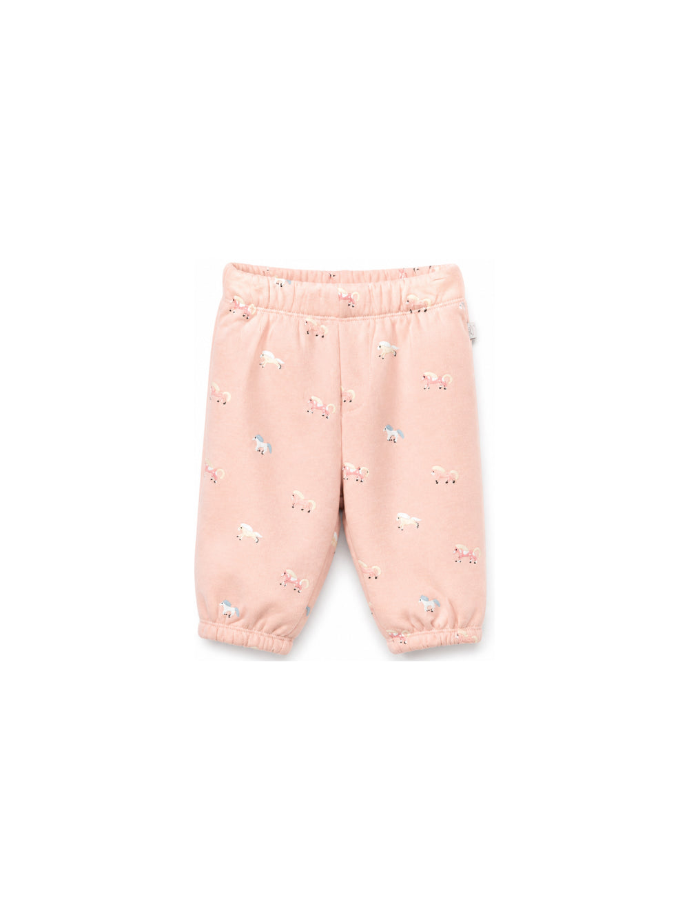 Pantaloni sportivi per neonata Stella McCartney Kids rosa con stampa cavalli TZ6110 Z4024 50MEM STELLA McCARTNEY KIDS