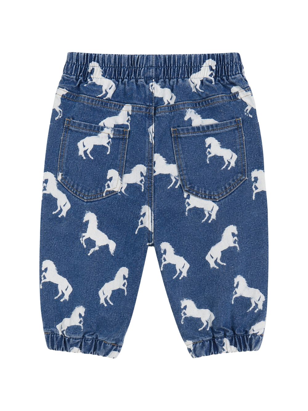 Jeans per neonato Stella McCartney Kids in denim con stampa cavalli TZ6320 Z4033 664BL STELLA McCARTNEY KIDS