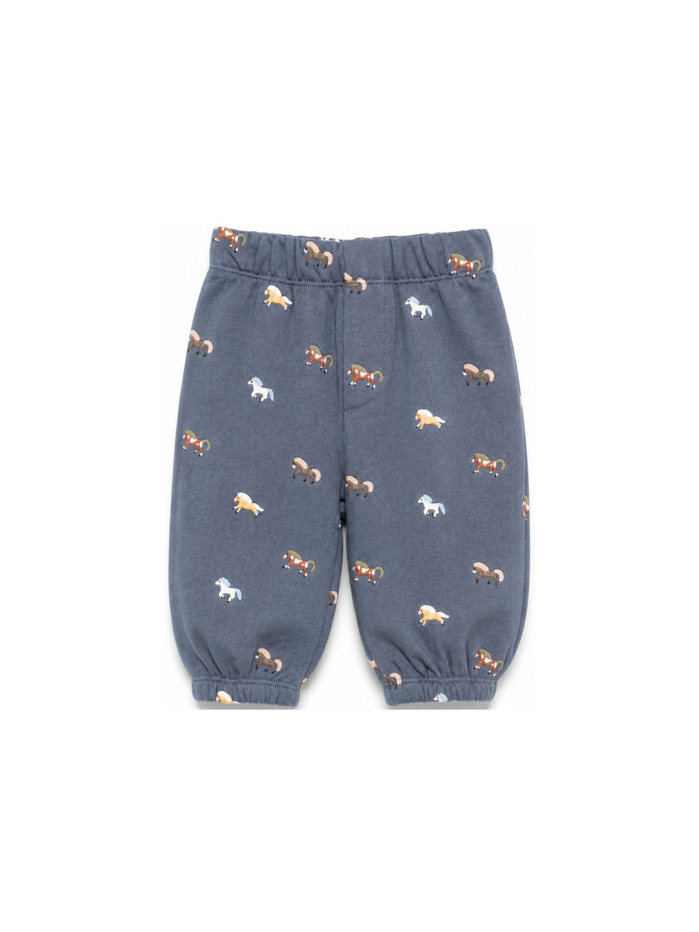 Pantaloni sportivi per neonato Stella McCartney Kids blu con ricamo cavalli all-over TZ6330 Z4024 657EM STELLA McCARTNEY KIDS