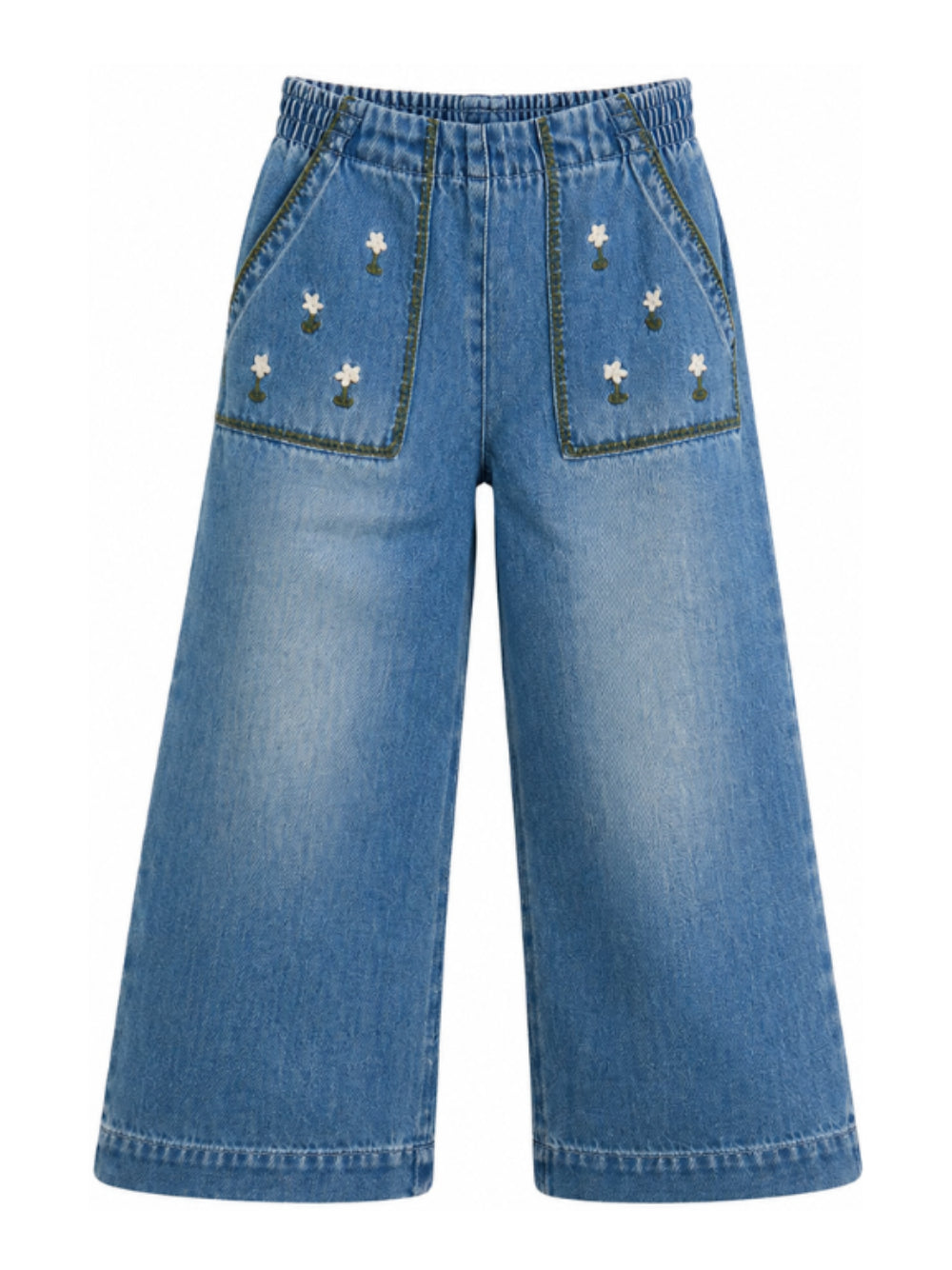 Jeans per bambina Stella McCartney Kids in denim a gamba ampia TZ6C00 Z0746 606 STELLA McCARTNEY KIDS
