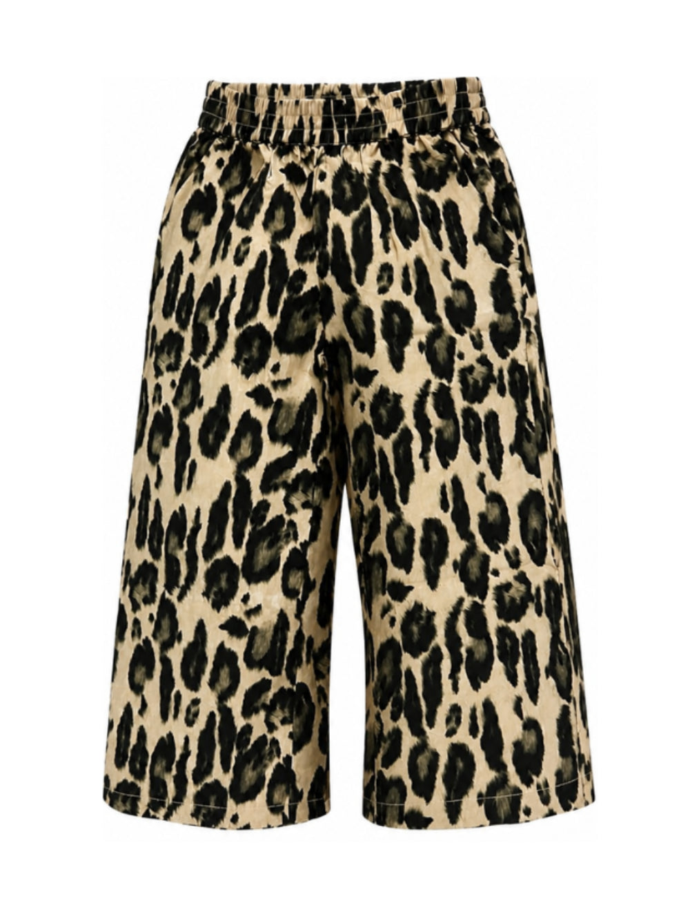Pantaloni per bambina Stella McCartney Kids beige a gamba ampia leopardati TZ6C70 Z3923 132NE STELLA McCARTNEY KIDS