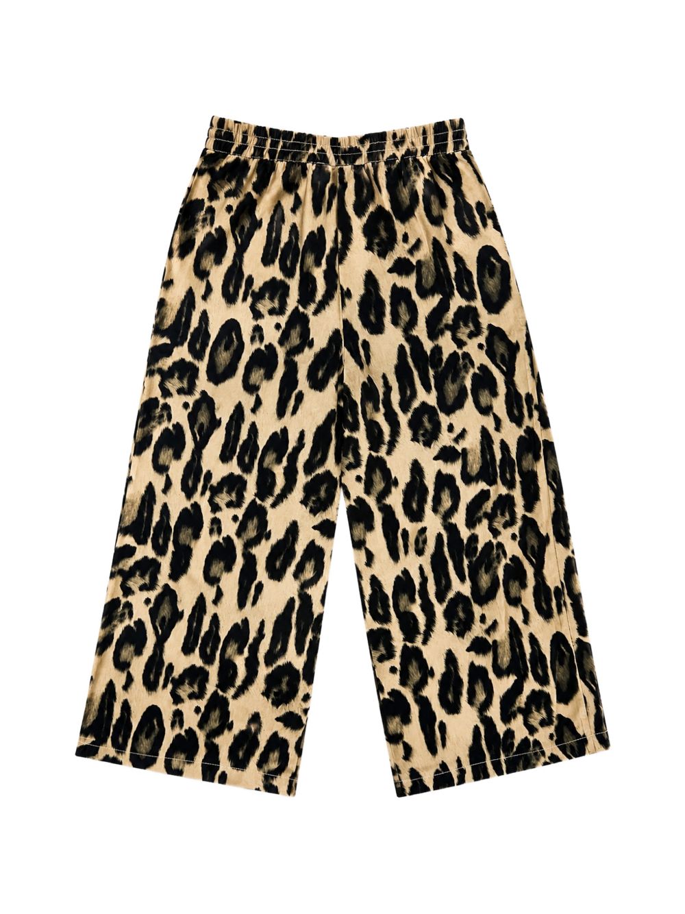 Pantaloni per bambina Stella McCartney Kids beige a gamba ampia leopardati TZ6C70 Z3923 132NE STELLA McCARTNEY KIDS