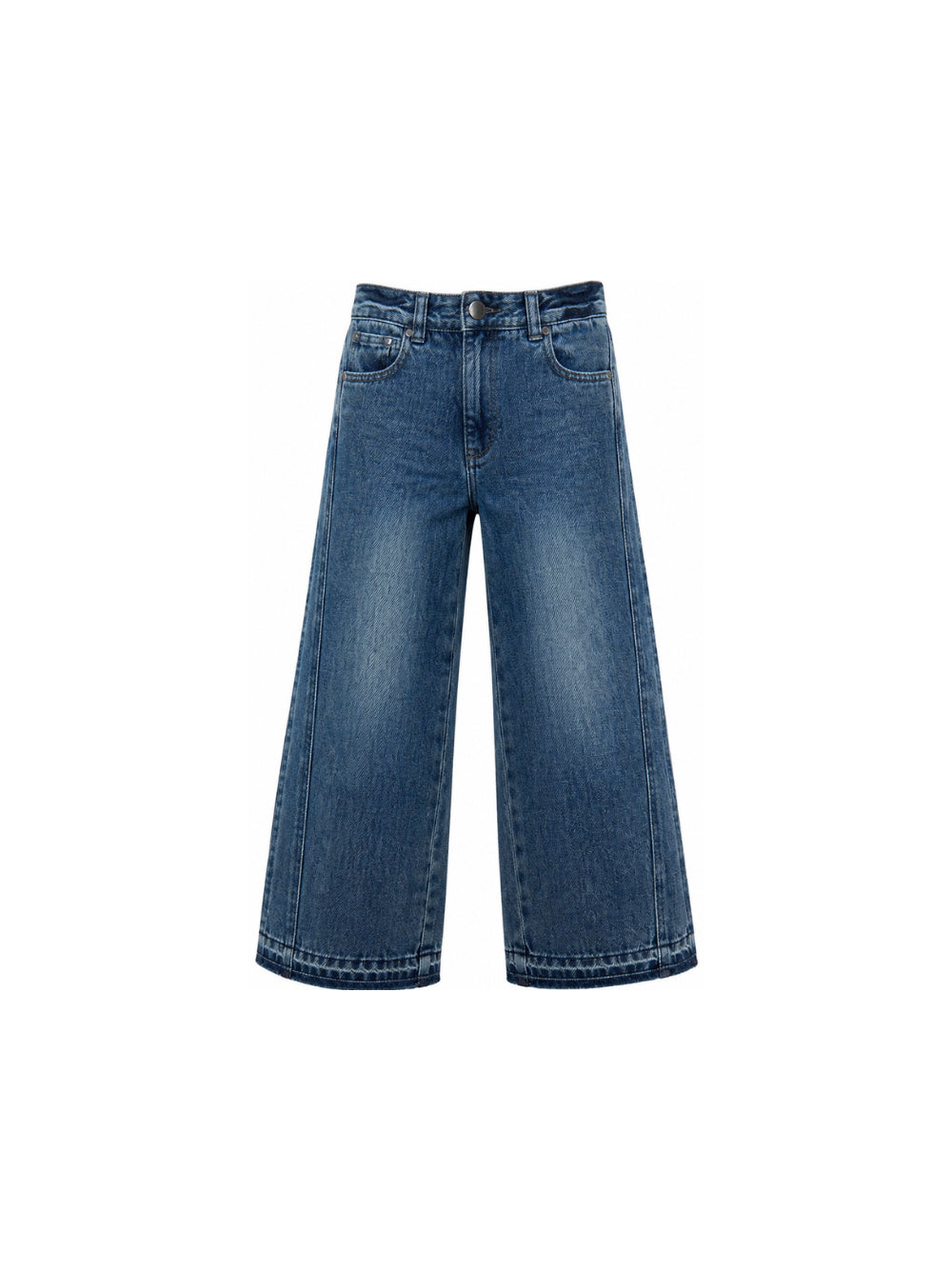 Jeans per bambina Stella McCartney Kids in denim a gamba ampia con frange TZ6C80 Z0746 665 STELLA McCARTNEY KIDS