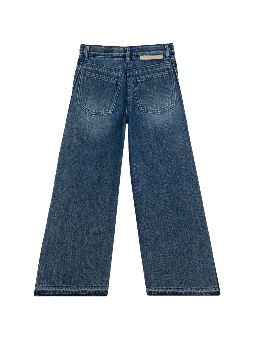 Jeans per bambina Stella McCartney Kids in denim a gamba ampia con frange TZ6C80 Z0746 665 STELLA McCARTNEY KIDS