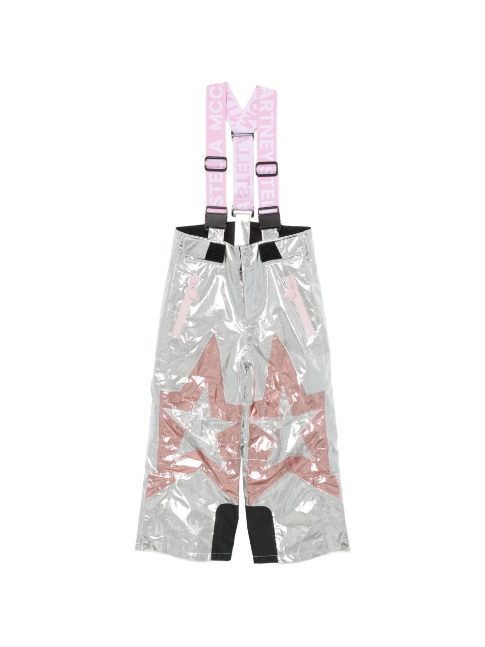 Pantaloni da sci per bambina Stella McCartney Kids argento con design patchwork TZ6E00 Z3967 925 STELLA McCARTNEY KIDS