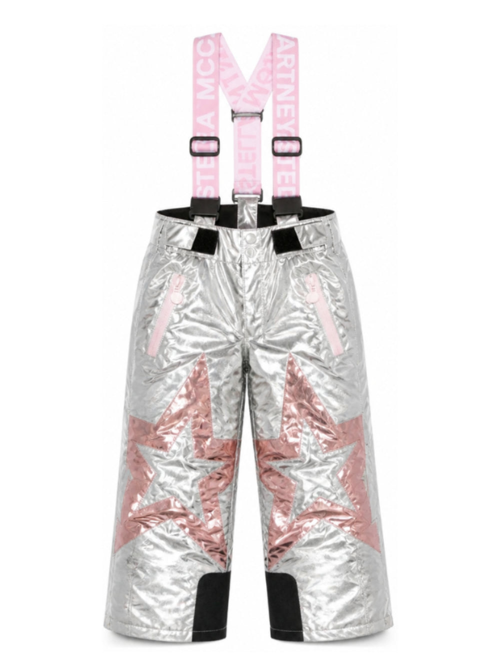 Pantaloni da sci per bambina Stella McCartney Kids argento con design patchwork TZ6E00 Z3967 925 STELLA McCARTNEY KIDS