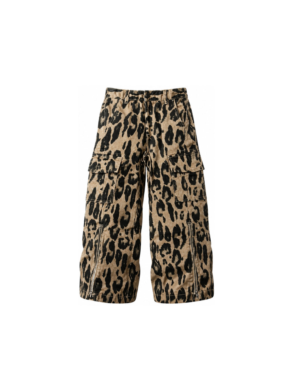 Pantaloni cargo per bambina Stella McCartney Kids beige con stampa animalier TZ6E20 Z4041 132NE STELLA McCARTNEY KIDS