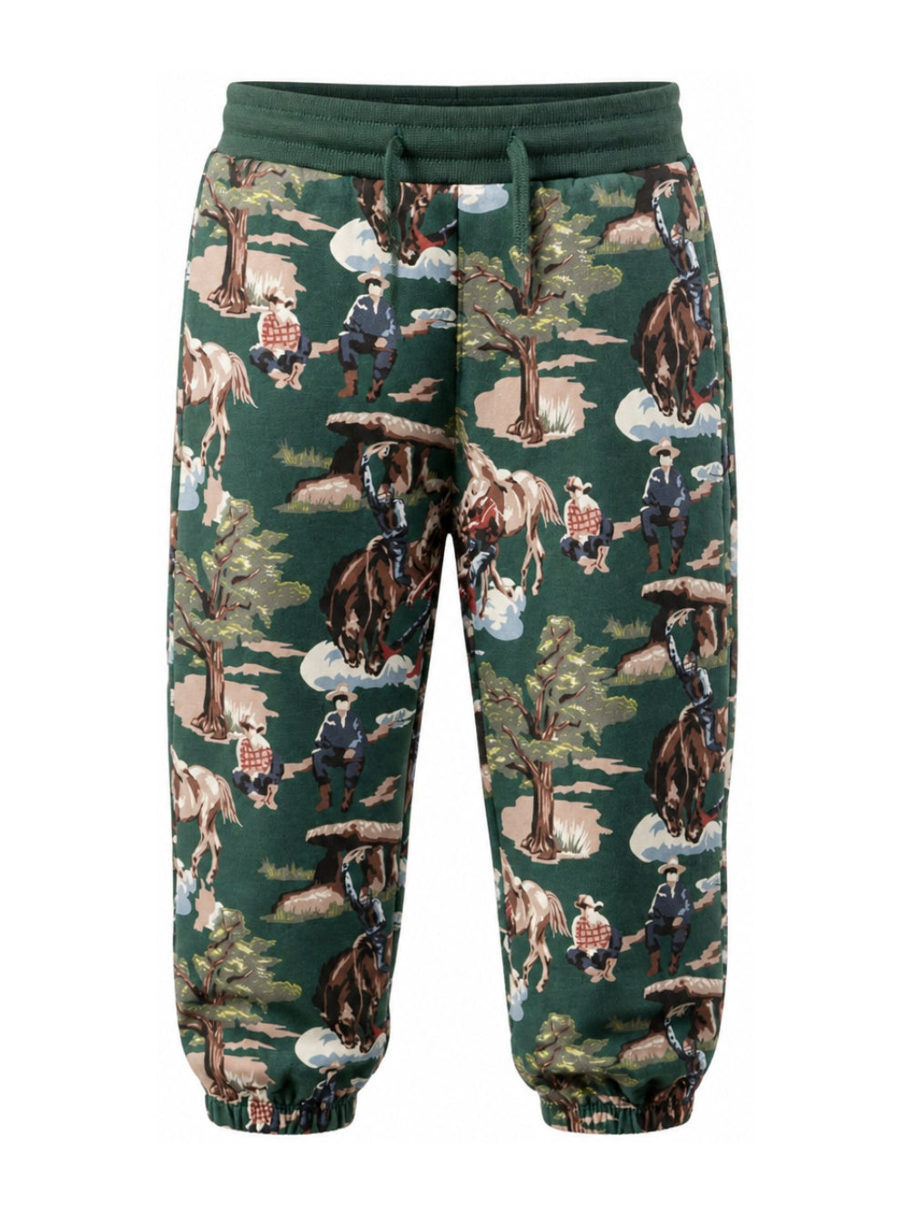 Pantaloni per bambino Stella McCartney Kids verde con stampa grafica TZ6H60 Z3951 737MC STELLA McCARTNEY KIDS