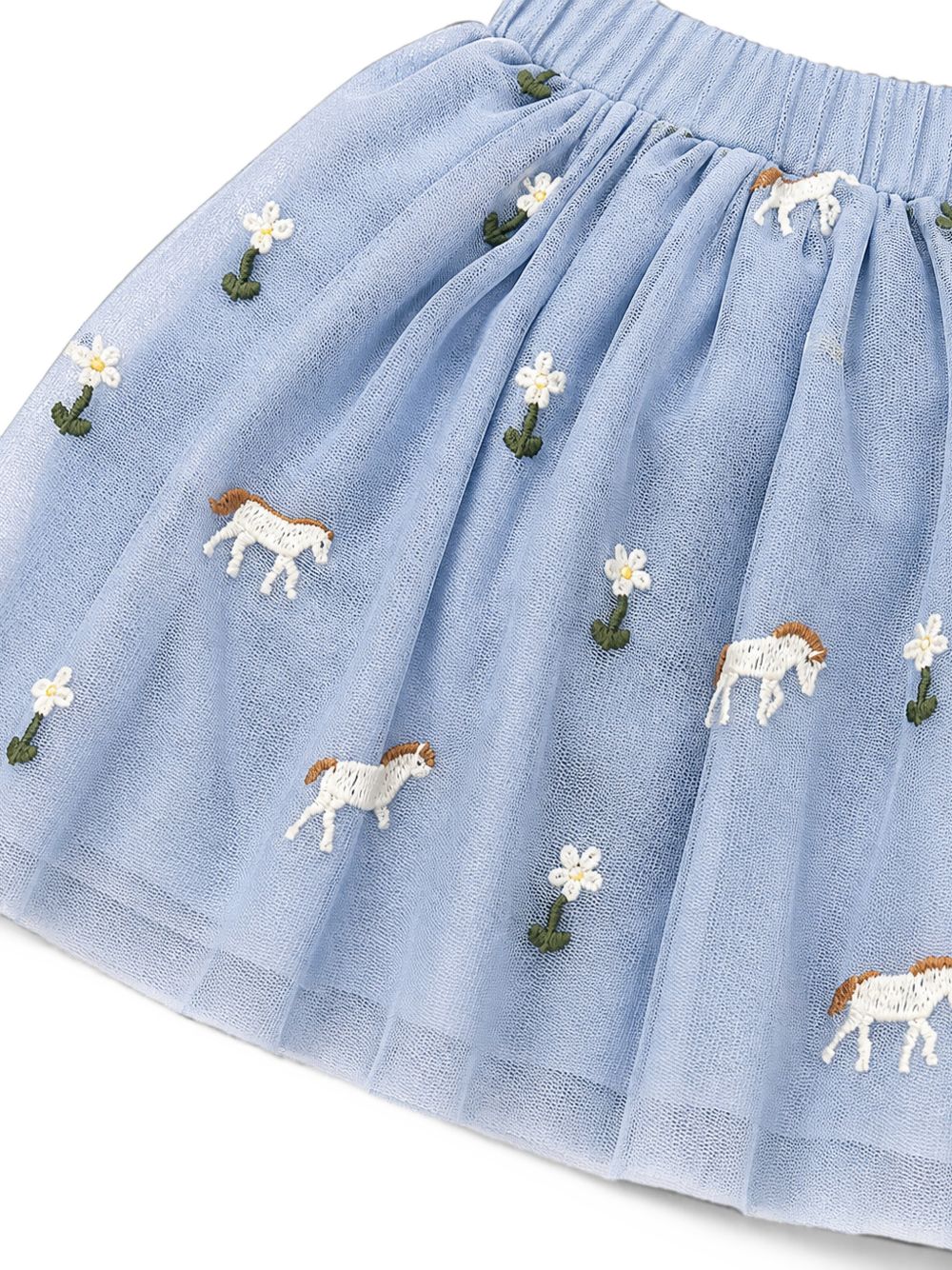 Gonna per neonata Stella McCartney Kids azzurra con ricamo TZ7011 Z3866 61EEM STELLA McCARTNEY KIDS