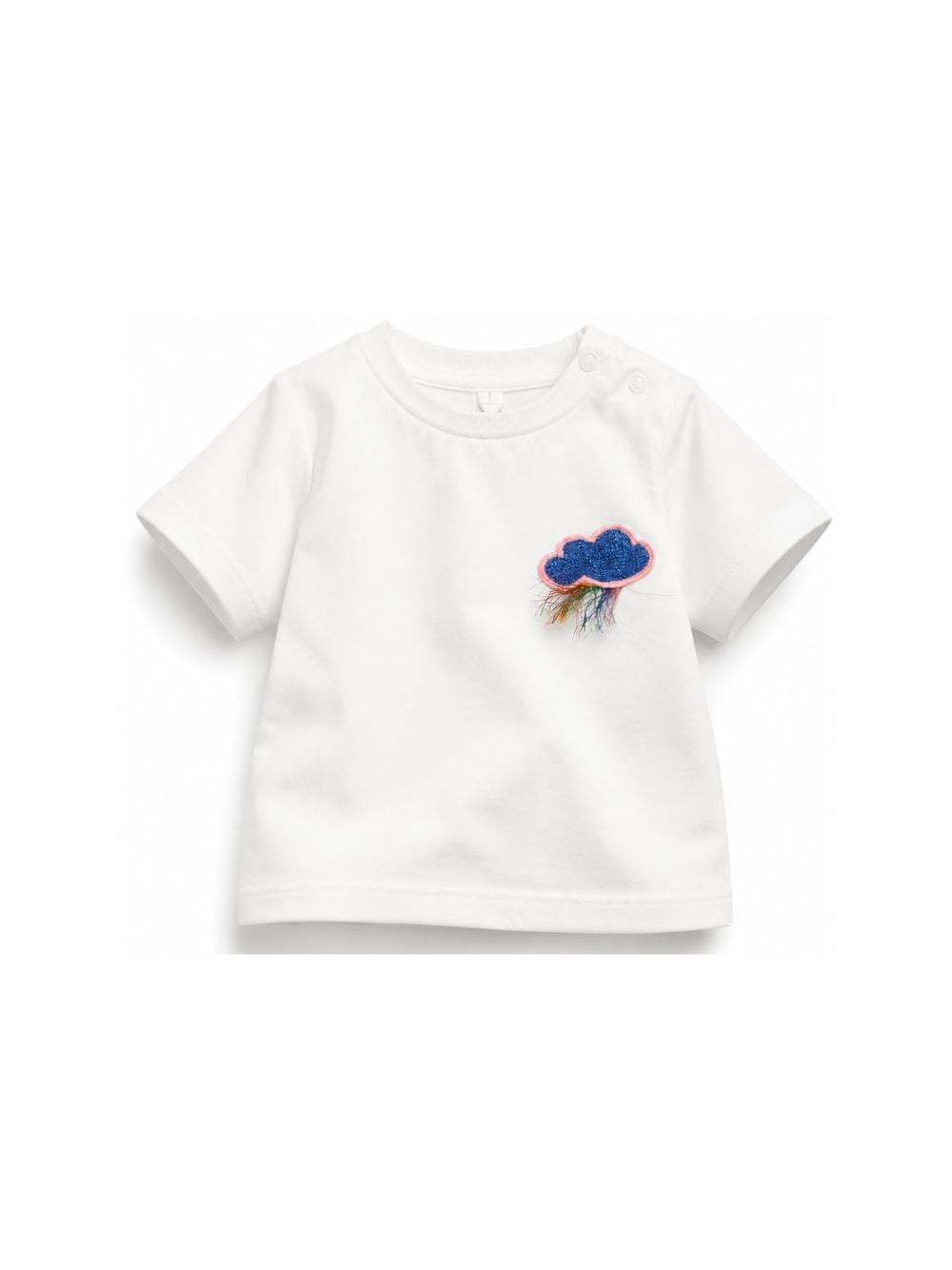 T-shirt per neonati Stella McCartney Kids bianca con dettaglio sul petto TZ8021 Z3772 101 STELLA McCARTNEY KIDS