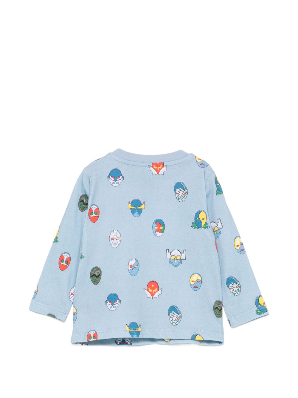 T-shirt per neonato Stella McCartney Kids azzurra con stampa grafica all-over TZ8250 Z4121 61EMC STELLA McCARTNEY KIDS