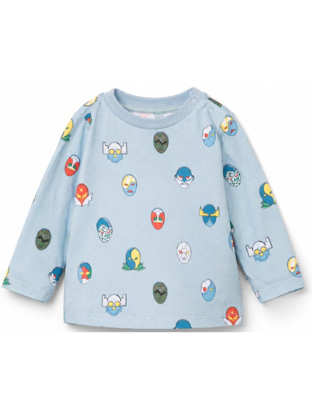 T-shirt per neonato Stella McCartney Kids azzurra con stampa grafica all-over TZ8250 Z4121 61EMC STELLA McCARTNEY KIDS