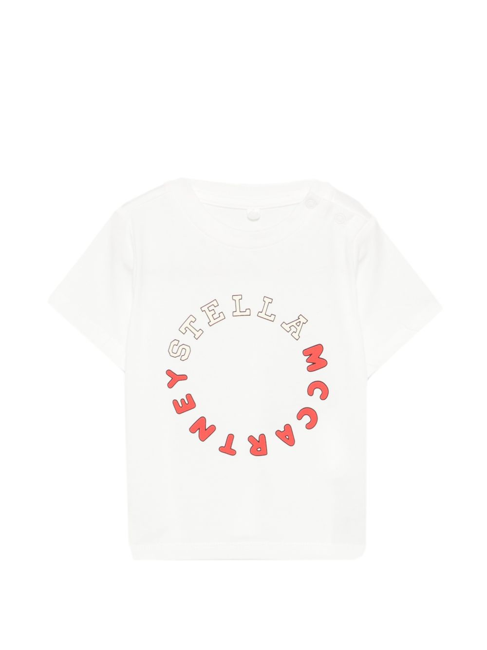 T-shirt per neonati Stella McCartney Kids bianca con stampa grafica TZ8341 Z3931 101 STELLA McCARTNEY KIDS