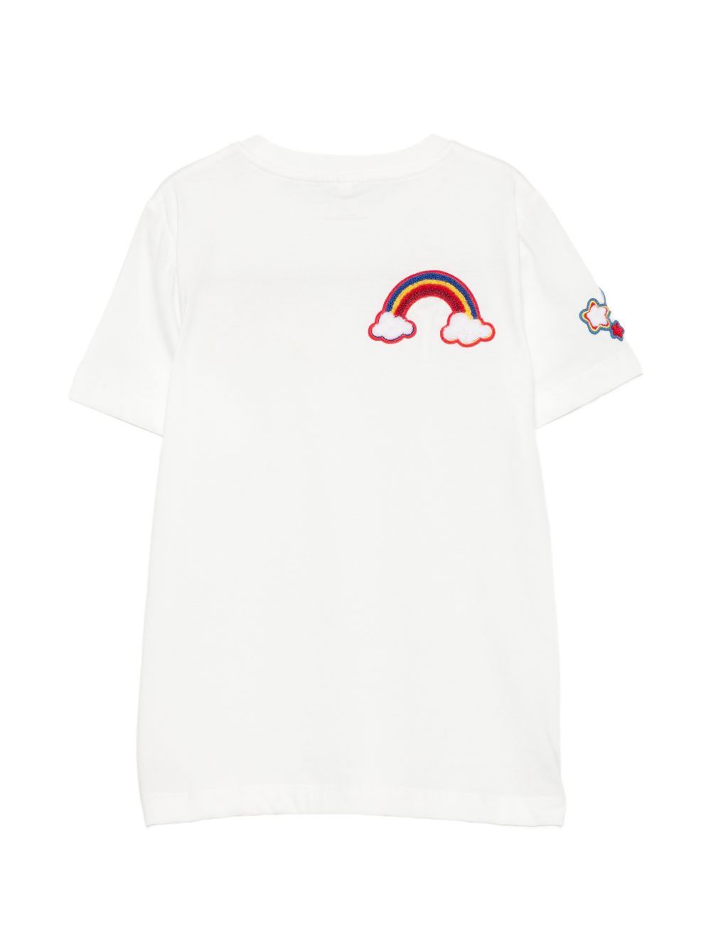 T-shirt per bambini Stella McCartney Kids bianca con patch logo TZ8A81 Z3772 101 STELLA McCARTNEY KIDS