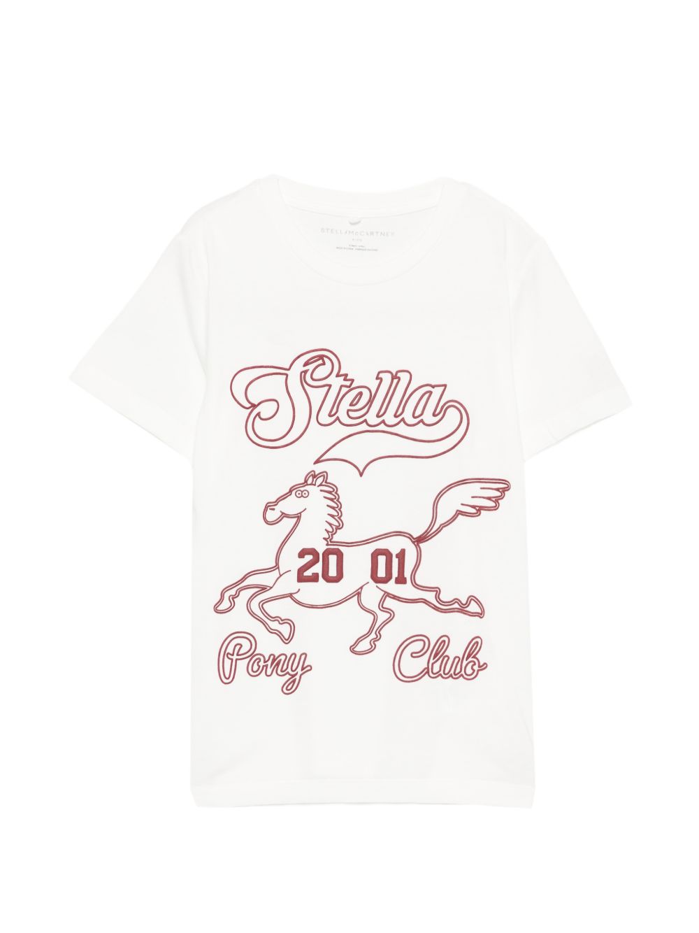 T-shirt per bambino Stella McCartney Kids bianca con logo sul davanti TZ8A91 Z3931 101 STELLA McCARTNEY KIDS
