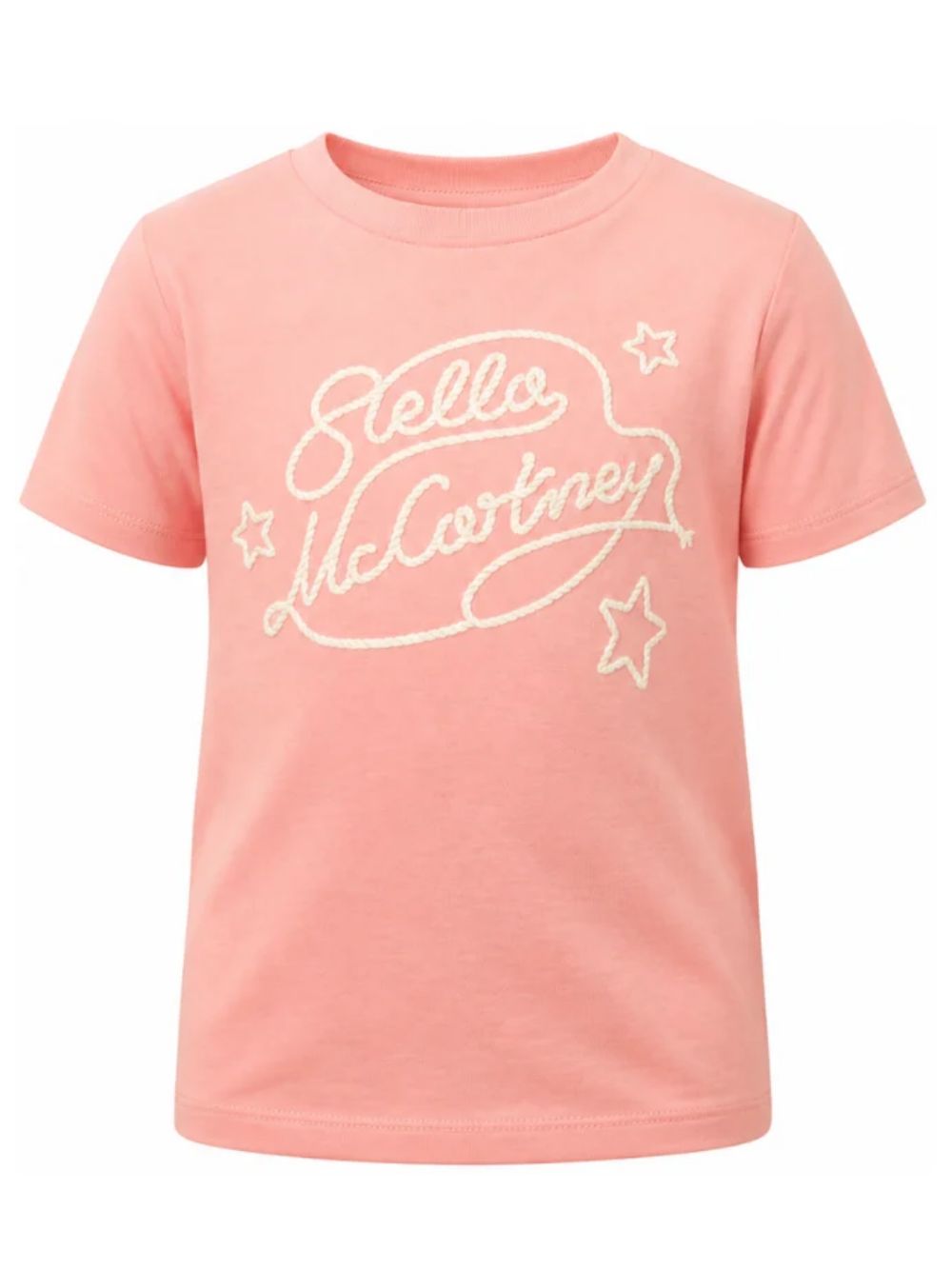 T-shirt per bambina Stella McCartney Kids rosa con logo stampato sul davanti TZ8B41 Z3931 51Q STELLA McCARTNEY KIDS