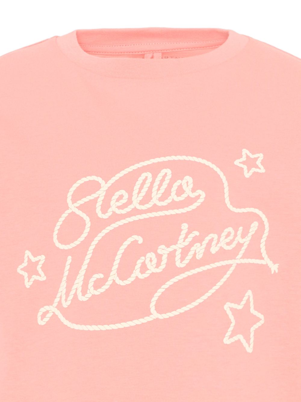 T-shirt per bambina Stella McCartney Kids rosa con logo stampato sul davanti TZ8B41 Z3931 51Q STELLA McCARTNEY KIDS