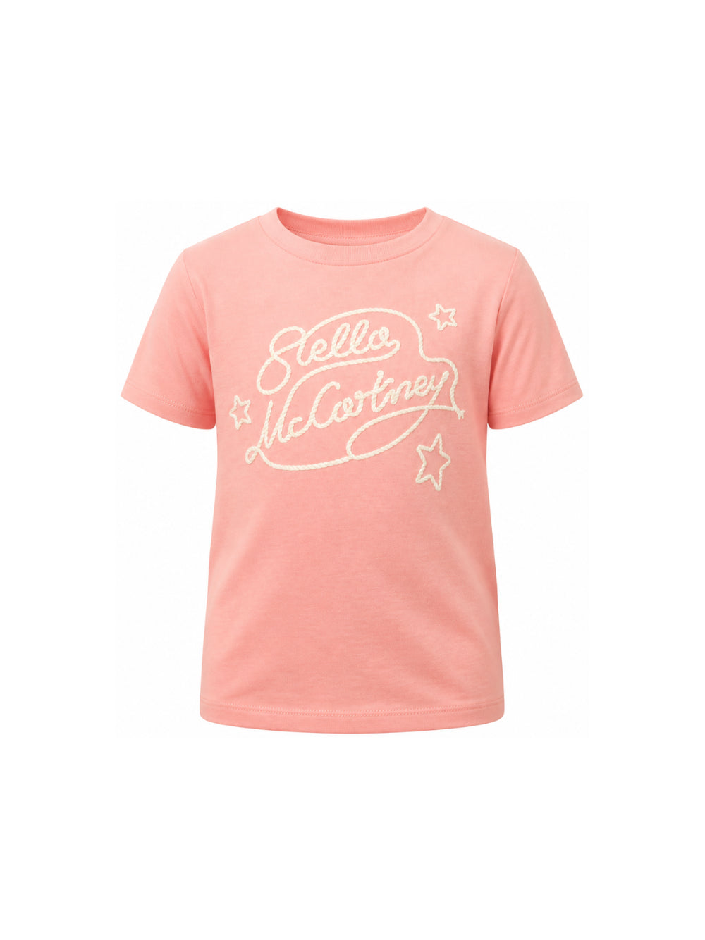 T-shirt per bambina Stella McCartney Kids rosa con logo stampato sul davanti TZ8B41 Z3931 51Q STELLA McCARTNEY KIDS