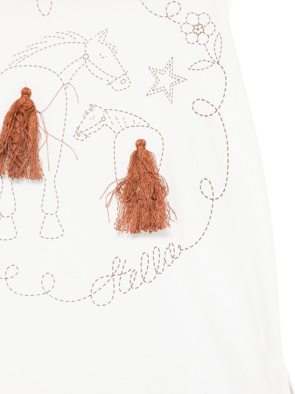 T-shirt per bambini Stella McCartney Kids bianca con applicazioni TZ8B50 Z3772 101 STELLA McCARTNEY KIDS